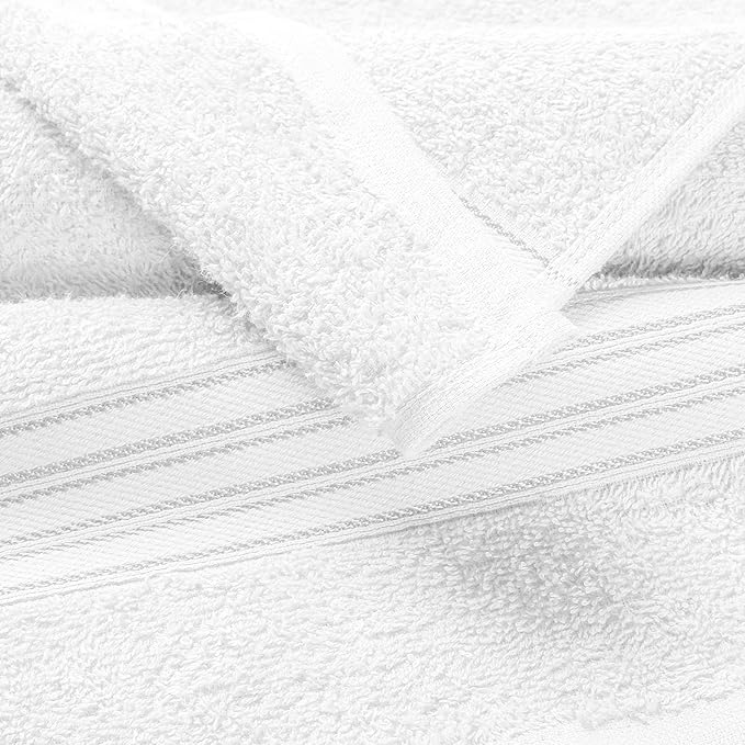 BOUTIQUO 6 Pack Cotton Towel Set, Contains 2 Bath Towels 28x55 inch, 2 Hand - Image 2