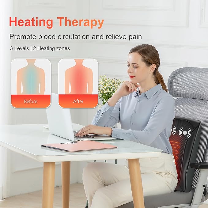 COMFIER Back Massager with Heat, Deep Tissue Shiatsu Neck and Back Massager - Image 6