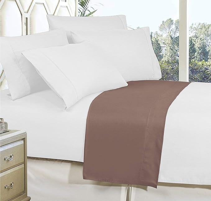 Elegant Comfort Premium Hotel Quality 1-Piece Flat Sheet, Luxury and Softest - Image 3