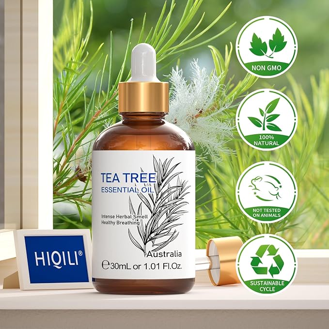 HIQILI Tea Tree Oil for Skin, Add to Shampoo, Body Wash, Foot Soak - Image 9