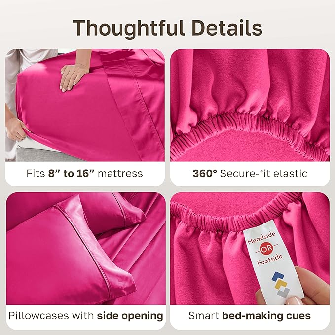 California Design Den Soft Queen Size 100% Cotton Sheet Sets, 400 Thread Count - Image 5