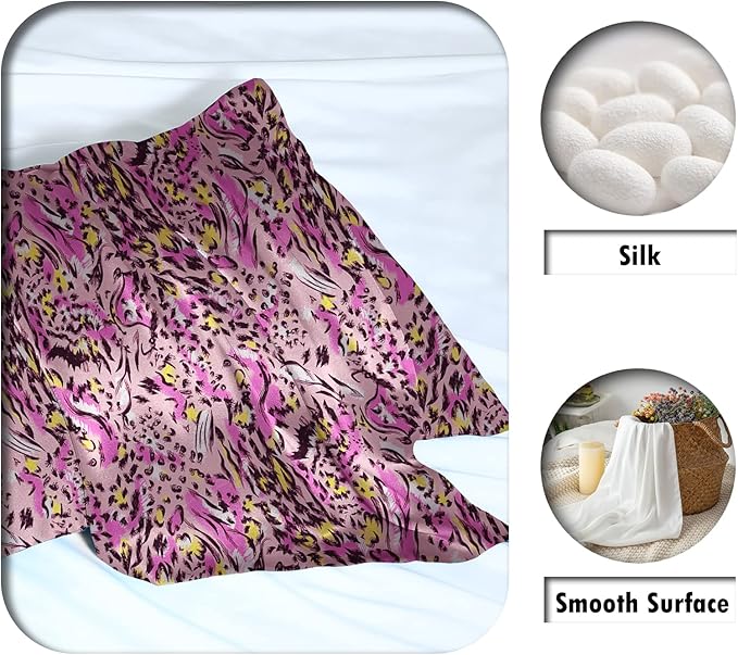 Mulberry Silk Pillowcase for Hair and Skin Queen Size Leopard Print Silk Pillow - Image 2