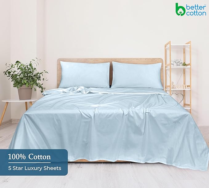 Royale Linen 400 Thread Count 100% American Grown Cotton Flat Sheet - Image 6