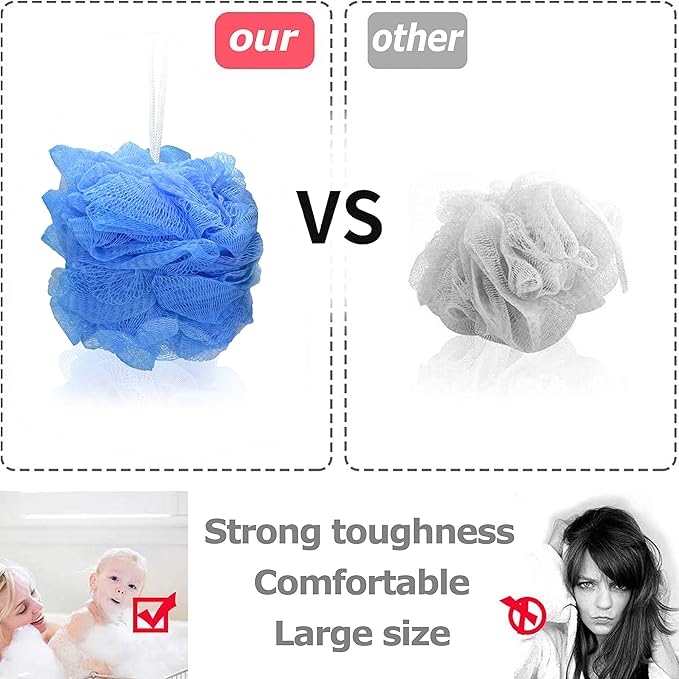 Star Brand Long Lasting Bath Sponge 6 Counts | 60g Heavy Bath Mesh Pouf - Image 8