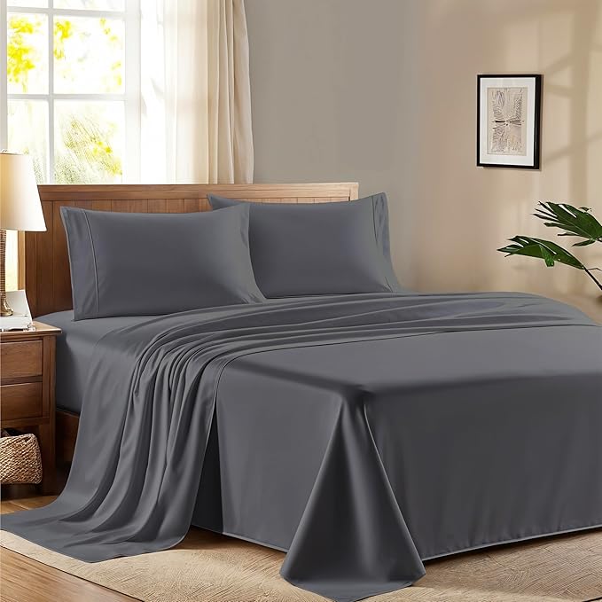100% Egyptian Cotton Queen Size Sheet Set by AshtonSheets