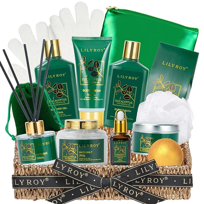 Mother's Day Gift Basket for Mom, Gifts for Women, Spa Gift Baskets for Women by LILYROY