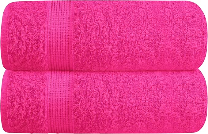 Belizzi Home Cotton 2 Pack Oversized Bath Towel Set 28x55 inches, Large Bath by Unknown