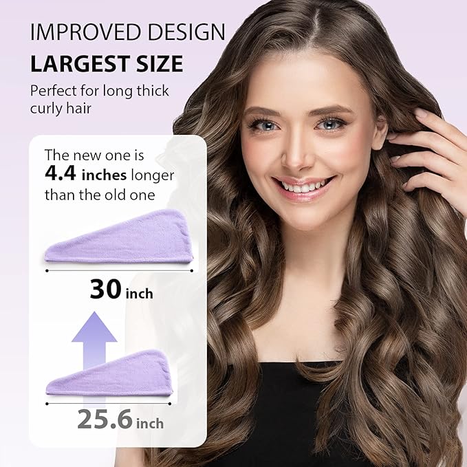 YFONG Larger Microfiber Hair Towel Wrap - Image 6