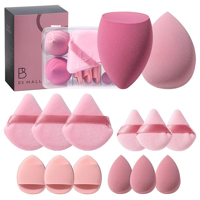 Makeup Sponge Set BS-MALLTriangle Puff 14 Pcs by BS-MALL