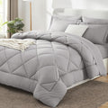 CozyLux Queen Comforter Set French Grey by CozyLux