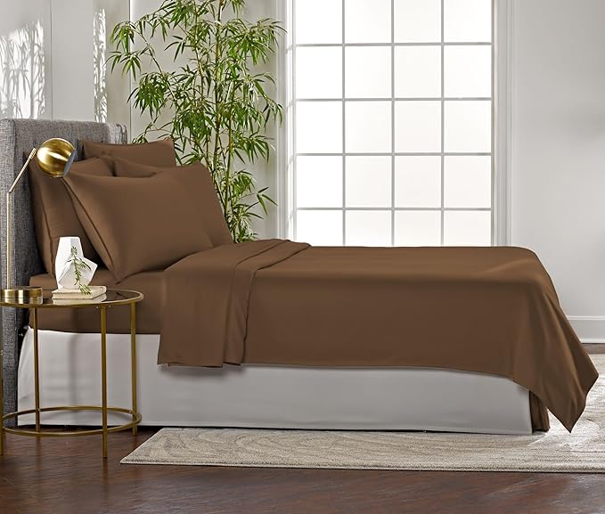 Pure Bamboo King Sheets, Genuine 100% Organic Viscose Derived from Bamboo Bed - Image 4