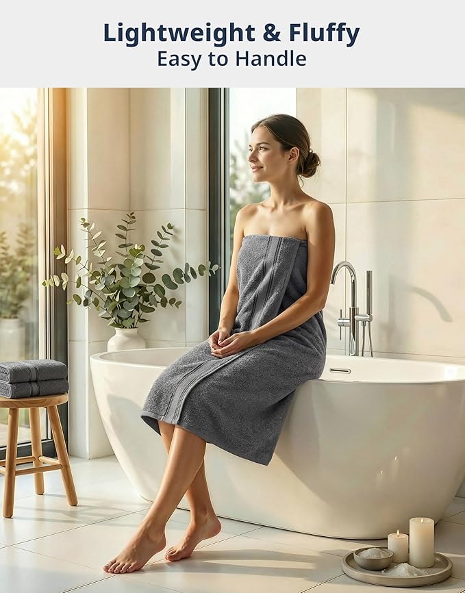 LANE LINEN Bath Towel Set of 12 – Premium 100% Cotton Towels - Image 2