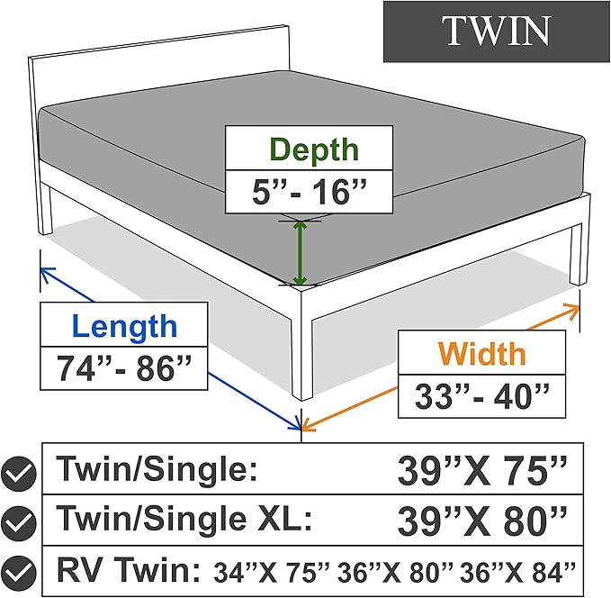 Stretchy Twin Size Fitted Sheet Only - Image 6