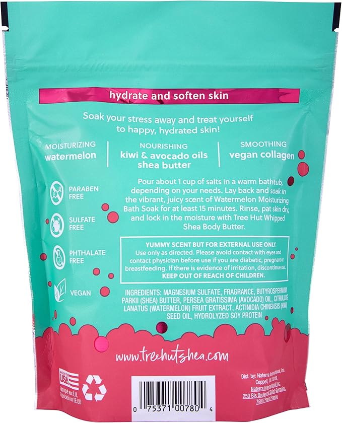 Tree Hut Watermelon Moisturizing Bath Soak, Bath Salt - Image 2