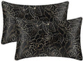 EXQ Home Satin Pillowcase for Hair and Skin- Rose on Black Silk Pillowcase 2 by EXQHomeTexitleCoLtd