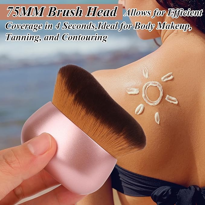 75MM Extra Large Self Tanner Kabuki Makeup Brush – Ultra Soft Dense Vegan - Image 6