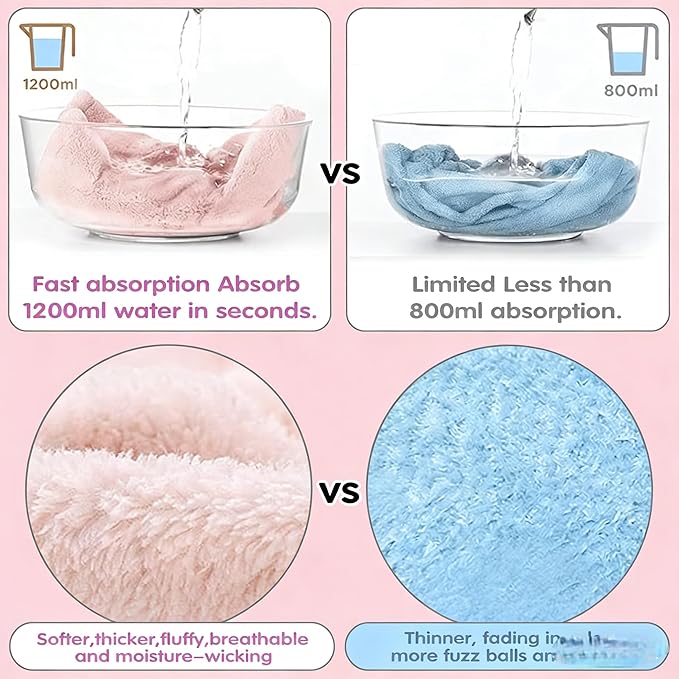 3 Pack Microfiber Hair Towel Wrap - Image 3