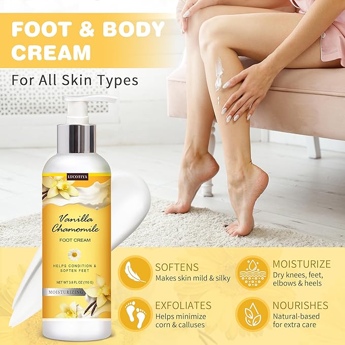 LUCOTIYA Foot Soak Set Pedicure Kit, Vanilla chamomile Foot Soak Salts - Image 5