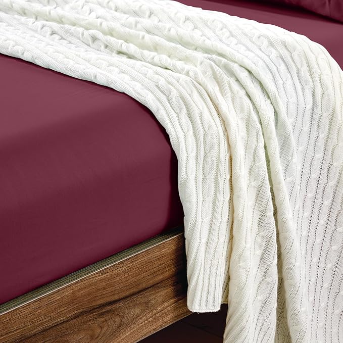 FreshCulture King Fitted Sheets, Bulk Pack of 6, Deep Pocket, Soft Microfiber - Image 5
