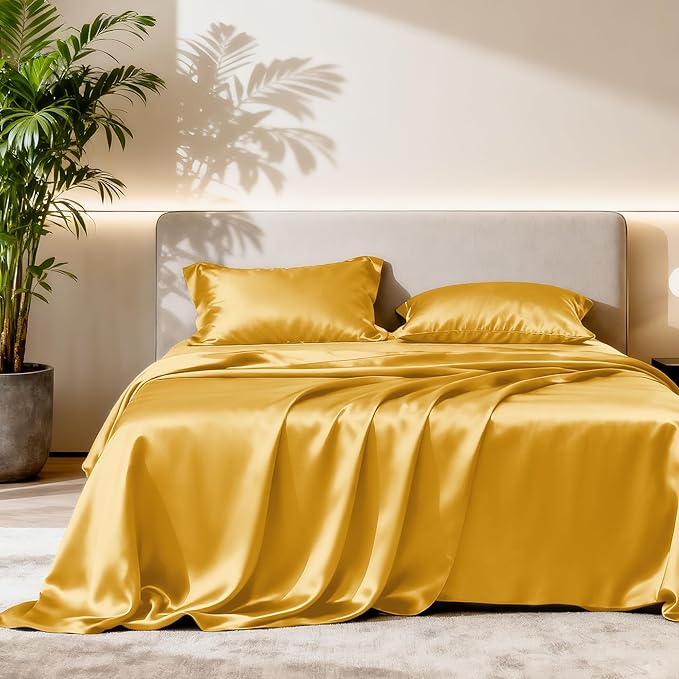 Love's cabin Satin Queen Sheets Set by Lovescabin