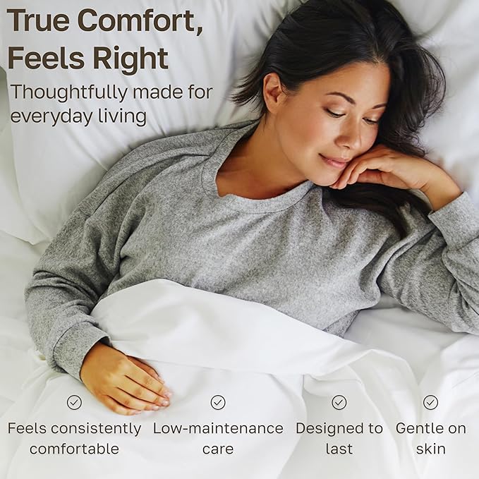 CALIFORNIA DESIGN DEN Authentic Soft Split King Sheets, 800 Sateen 100% Cotton - Image 6