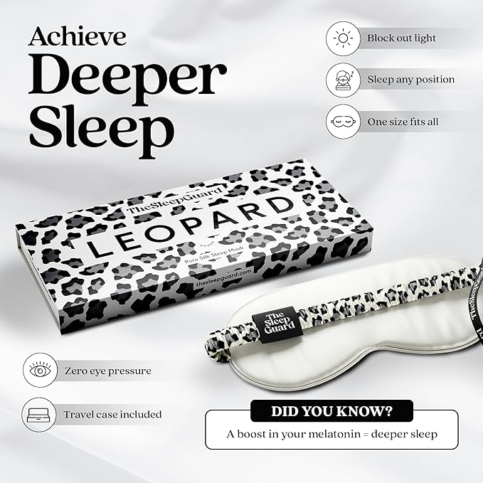 TheSleepGuard Pure Silk Sleep Mask Light Blocking Travel Essentials. Eye Masks - Image 3