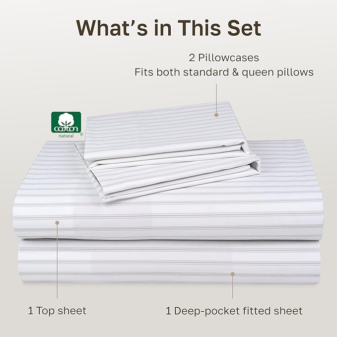 CALIFORNIA DESIGN DEN 5-Star Hotel 600 Thread Count 100% Cotton, Soft & Smooth - Image 4