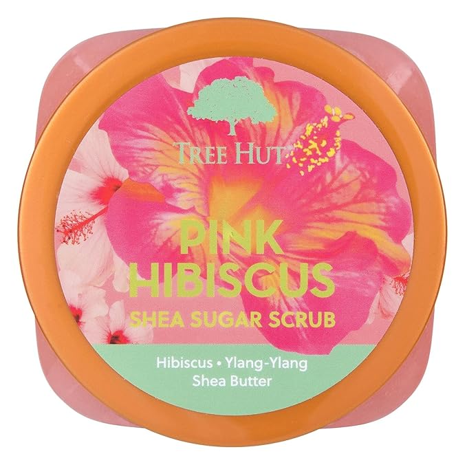 Tree Hut Pink Hibiscus Shea Sugar Scrub, Mothers Day Gifts, Exfoliating - Image 2