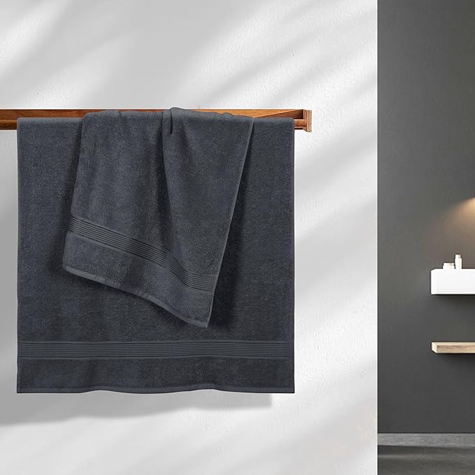 BELZZI Home Ultra Soft 4 Pack Oversized Bath Towel Set 27x54, Cotton Compact - Image 3