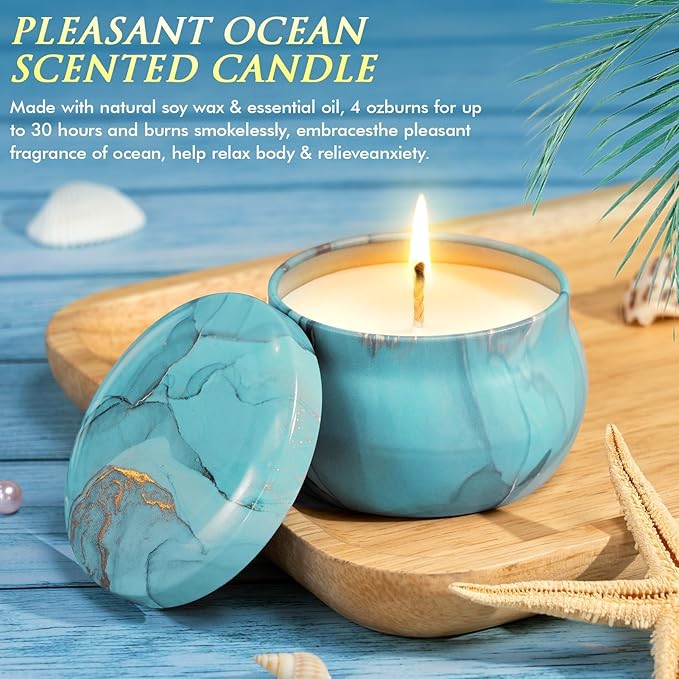 Birthday Gifts for Women Self Care Get Well Soon Gifts, Ocean Relaxing Spa Kit - Image 5