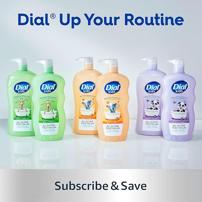 Dial Kids All-in-1 Body Wash + Hair + Bubble Bath, Melon Scent, 32 Fl Oz - Image 10
