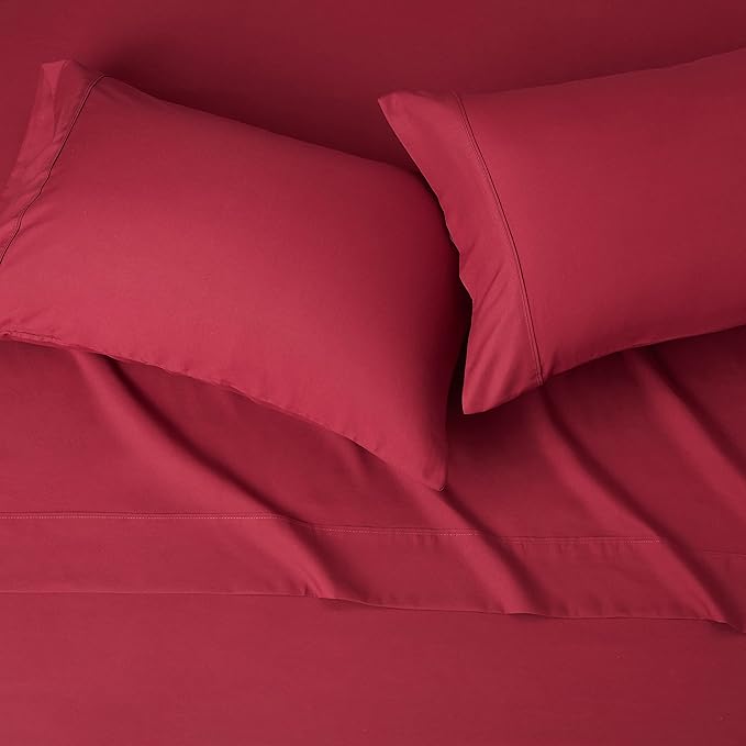 Amazon Basics Breathable, Wrinkle-Free, Ultra-Soft Microfiber 4 Piece Bed Sheet - Image 3