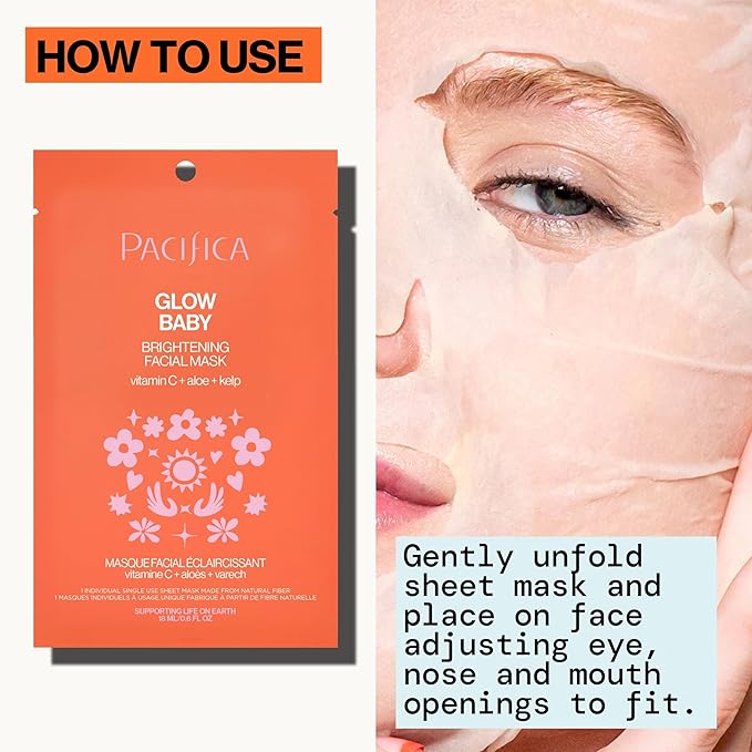 Pacifica Glow Baby Brightening Vitamin C Face Mask 4-Pack – Hydrating - Image 16