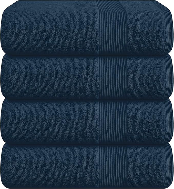 Belizzi Home 4 Pack Bath Towel Set 27x54, 100% Ring Spun Cotton, Ultra Soft by Unknown