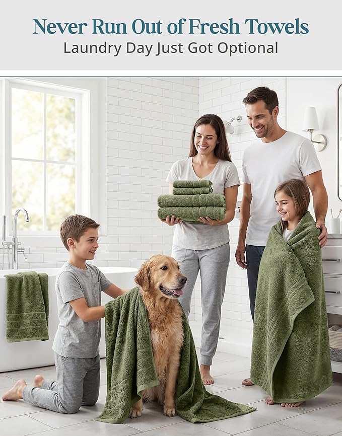 Casa Platino 100% Luxury Cotton Bath Towel Pack of 18 - Image 4