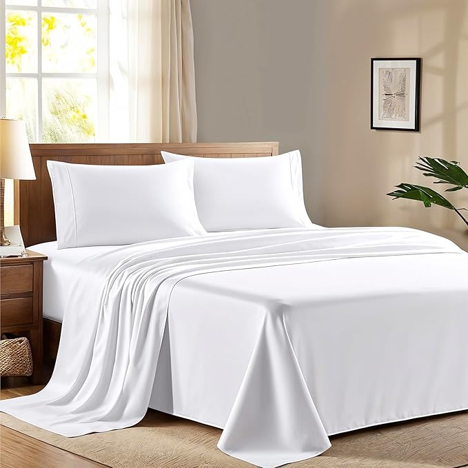 100% Egyptian Cotton King Size Sheet Set by AshtonSheets
