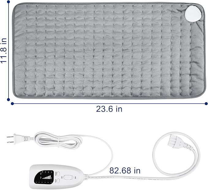Electric Heating pad with 6 Heat Settings, Auto Shut Off, Dry Electric Heating - Image 5