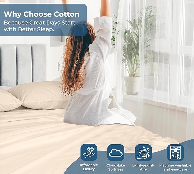 Royale Linens 100% Organic Cotton King Flat Sheet Only - Image 7