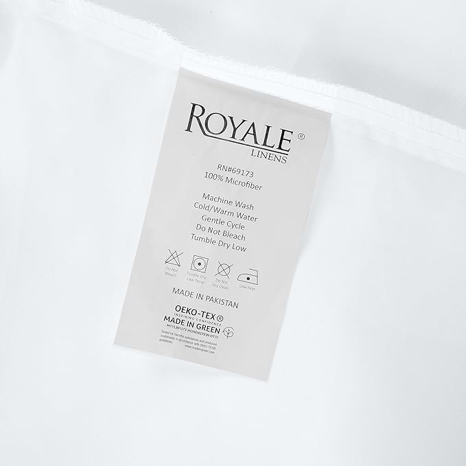 Royale Linens 6 Pack Bulk Flat Sheet Set - Image 9