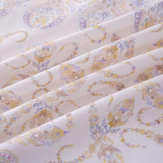 OAITE Duvet Cover Set Twin Size Floral Pattern Ultra Soft 100% Cotton Duvet - Image 6