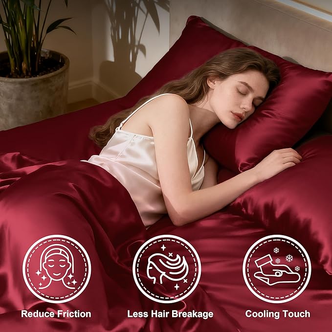 Love's cabin Full Size Satin Sheet Sets - Image 3