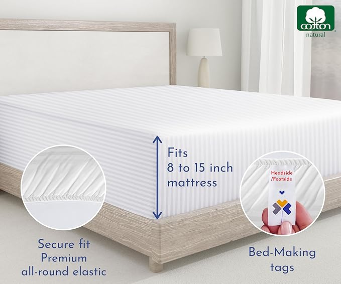 California Design Den Twin Fitted Sheets 2 Pack - Image 6