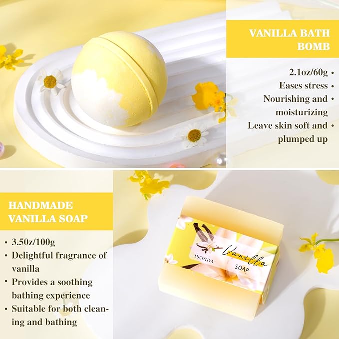 Gifts for Women, Birthday Gifts for Women, Bath and Body Gifts Set, Vanilla Spa - Image 5