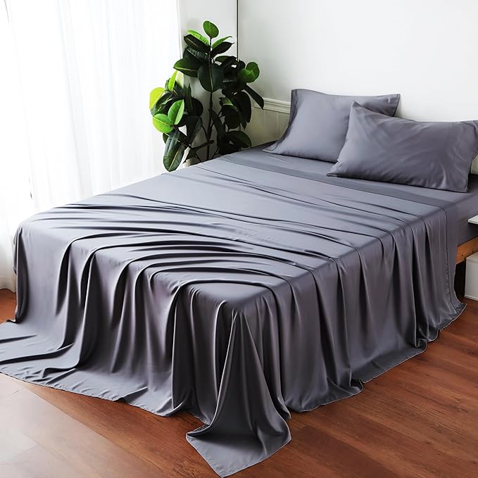 Bamboo Viscose Flat Sheets Only, Sateen Weave Queen Size Flat Sheet Only - Image 7