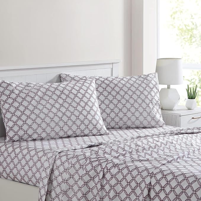 Modern Threads Printed 3-Piece Extra Soft Bedding Sheets & Pillowcase Set - Image 2