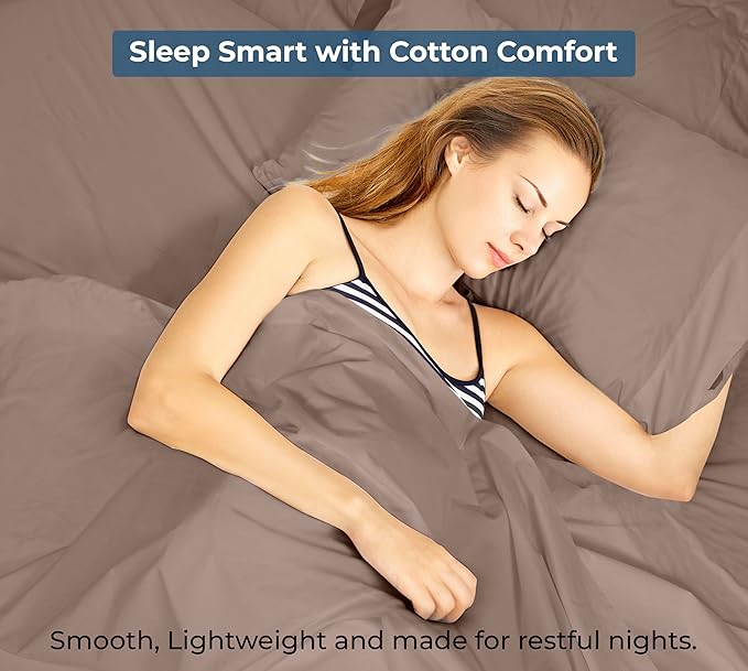 Royale Linens 100% Organic Cotton Queen Flat Sheet Only - Image 9