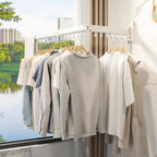 J-type Hooks Wall Mounted Clothes Rack, Collapsible, White Color