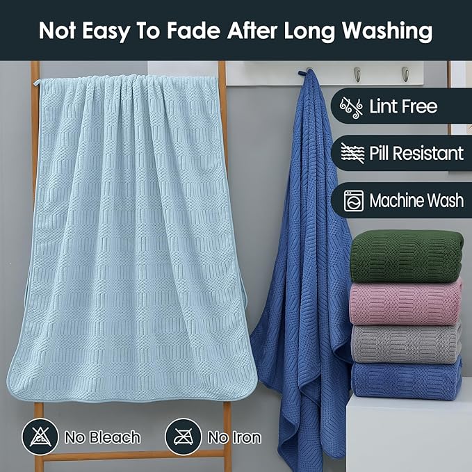 JML Microfiber Bath Towels Set of 4, Large Bathroom Towel - Image 6