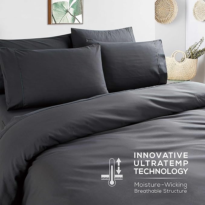 Mueller Ultratemp King Size Sheets Set, Super Soft 1800, 6 Piece, Deep Pocket - Image 6