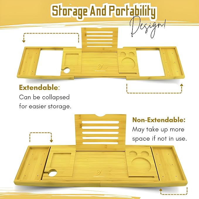 Premium Bathtub Tray with Accessories - Image 5